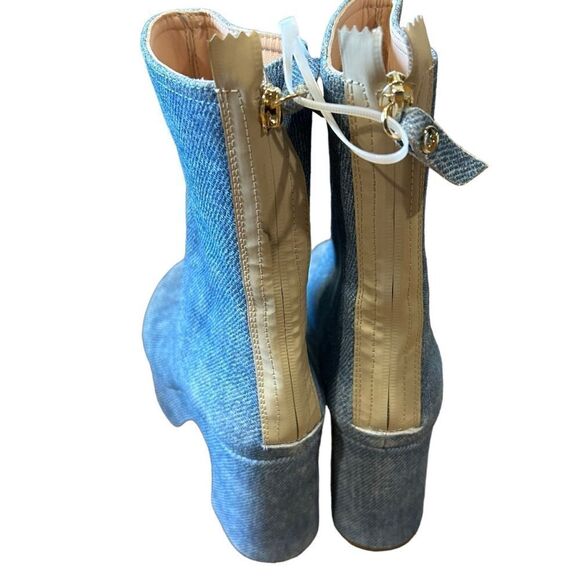 Revolve AGL Shanice Denim Platform Ankle Boots - Picture 8 of 13